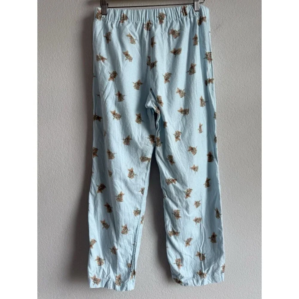 J.Crew Women’s Christmas Holiday Dog‎ Print Waist Tie Pajamas Pants Size Small